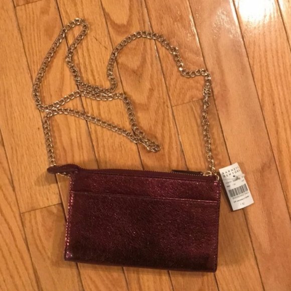 Barneys New York cherry metallic leather bag - Picture 1 of 8